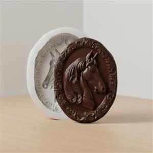Silicone mold - Horse head medallion