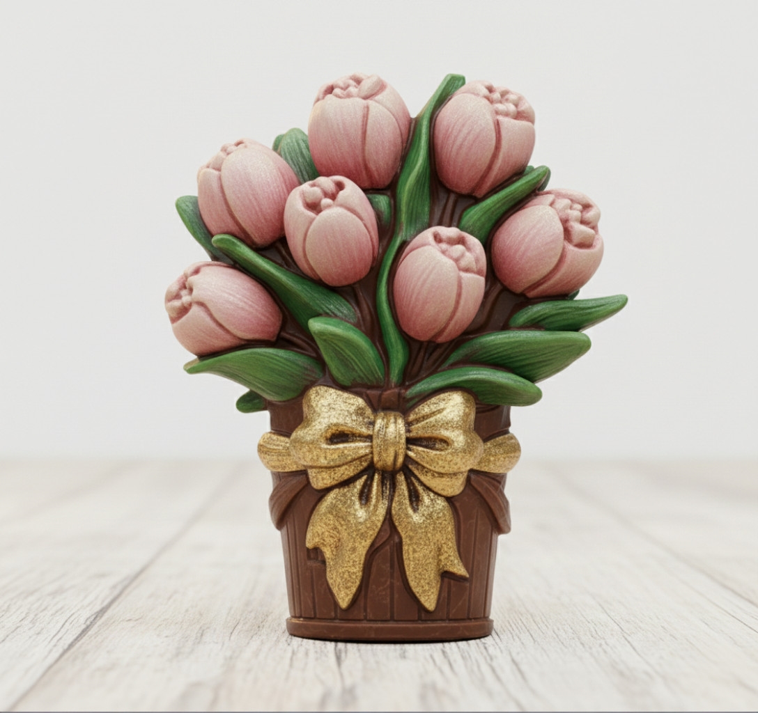 Silicone mold - Bucket of Tulips